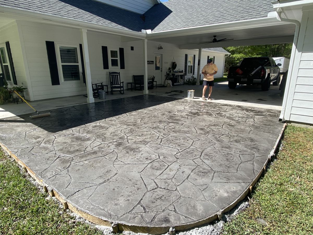 Stamped & Stained Concrete
